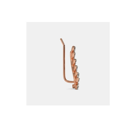 CVD Diamond Leaf Climber Earrings