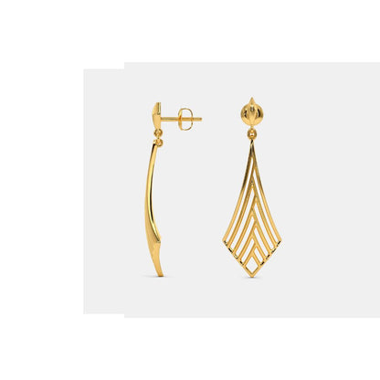 Geometric Lattice Drop Earrings