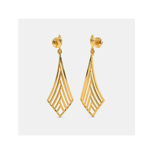 Geometric Lattice Drop Earrings