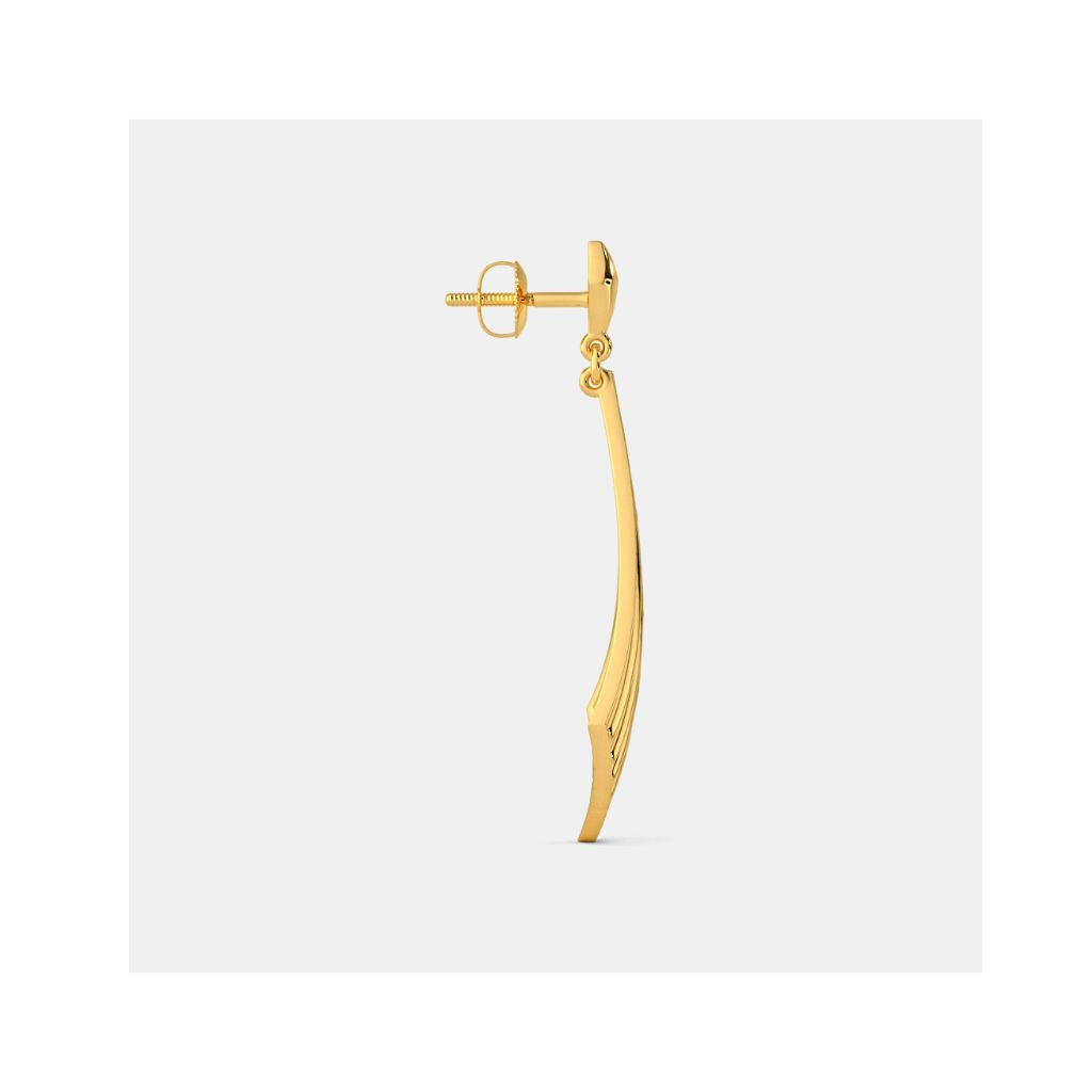 Geometric Lattice Drop Earrings