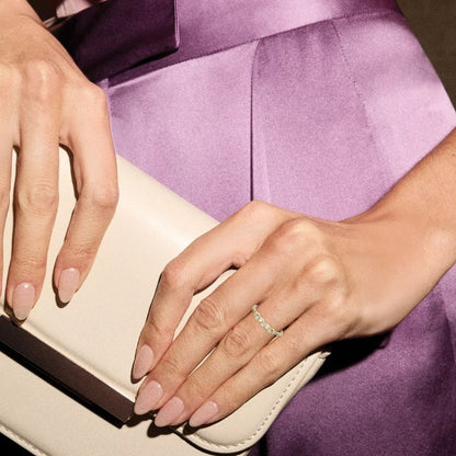 Diamond Zig-Zag Stackable Band Ring In 14K Gold