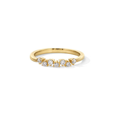 Diamond Zig-Zag Stackable Band Ring In 14K Gold
