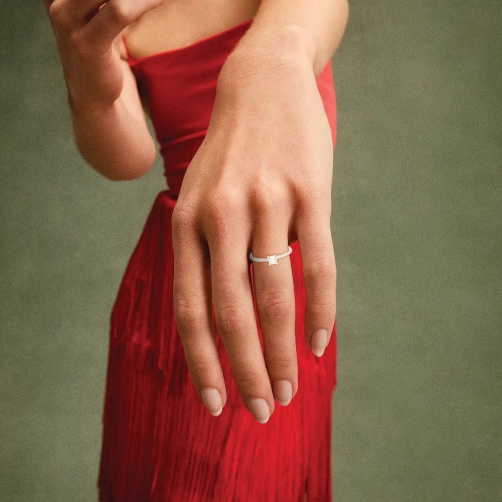 Solitaire Opal With Diamond Rings In 14k Gold