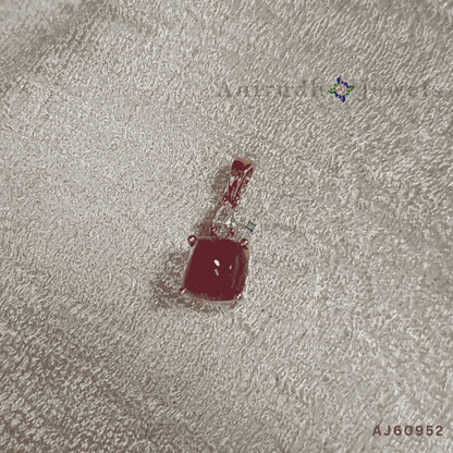 Elegant Ruby and Diamond Pendant By Anirudh Jewels