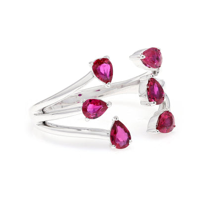 Ruby Gemstone Open Wrap Ring 14K Gold