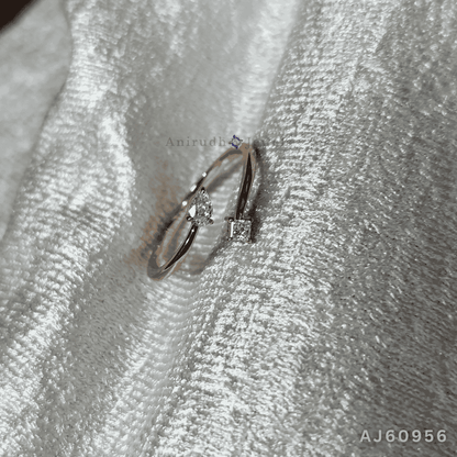 Pear & Princess Cut Open Diamond Ring By Anirudh Jewels