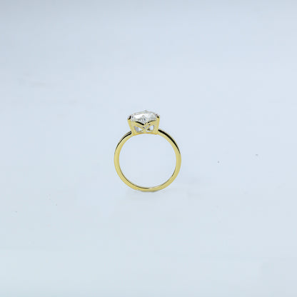 White Gold Pear-Cut Diamond Solitaire Ring