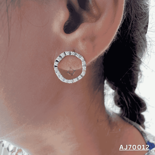 Twilight Loop Diamond Earrings by Anirudh Jewels