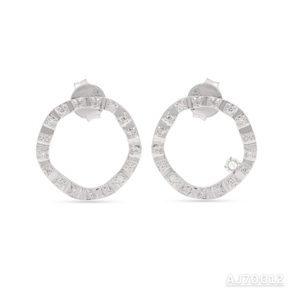 Twilight Loop Diamond Earrings by Anirudh Jewels