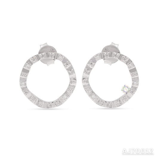 Twilight Loop Diamond Earrings by Anirudh Jewels