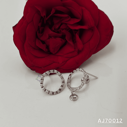 Twilight Loop Diamond Earrings by Anirudh Jewels