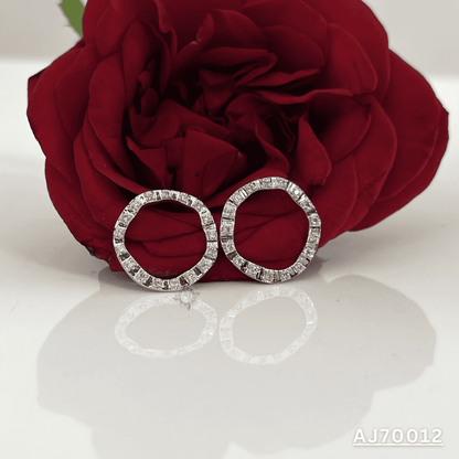 Twilight Loop Diamond Earrings by Anirudh Jewels