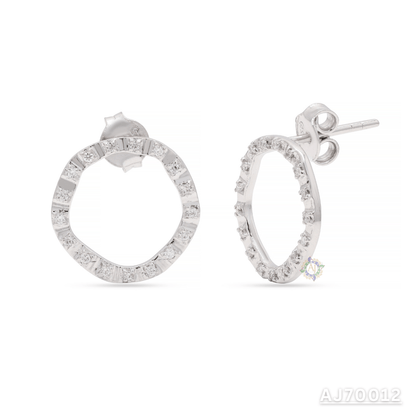 Twilight Loop Diamond Earrings by Anirudh Jewels