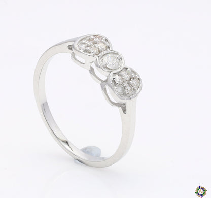 Gold Ribbon Bow Engagement Ring