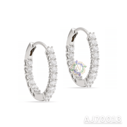 Eternal Spark Diamond Hoops by Anirudh Jewels