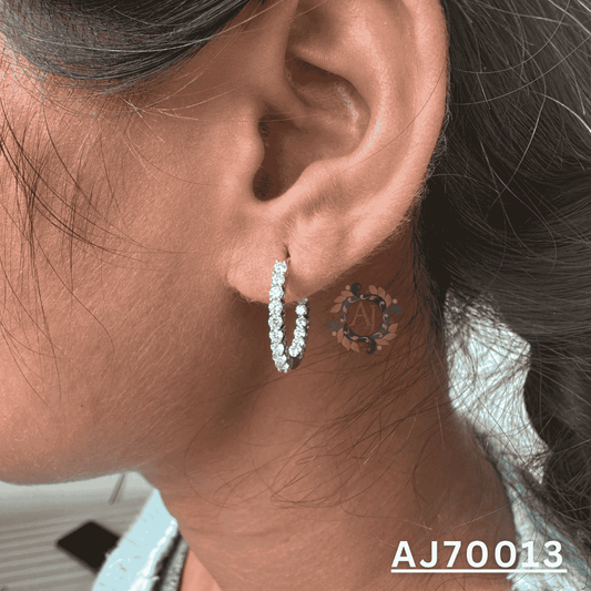 Eternal Spark Diamond Hoops by Anirudh Jewels