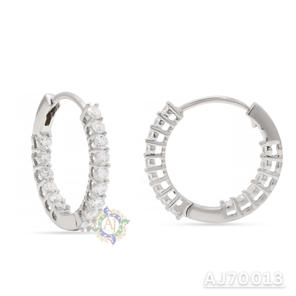 Eternal Spark Diamond Hoops by Anirudh Jewels