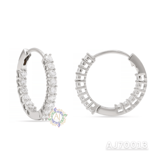 Eternal Spark Diamond Hoops by Anirudh Jewels