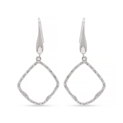 Petite Wave Diamond Drop Earrings by Anirudh Jewels