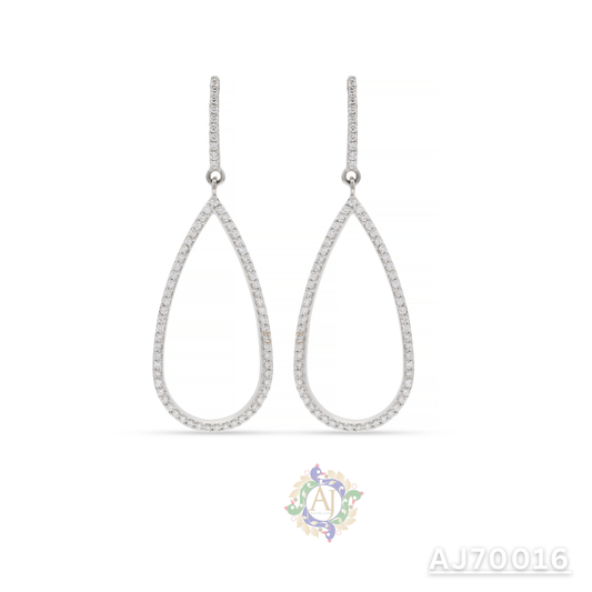Teardrop Radiance Diamond Earrings by Anirudh Jewels