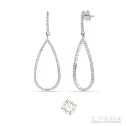 Teardrop Radiance Diamond Earrings by Anirudh Jewels