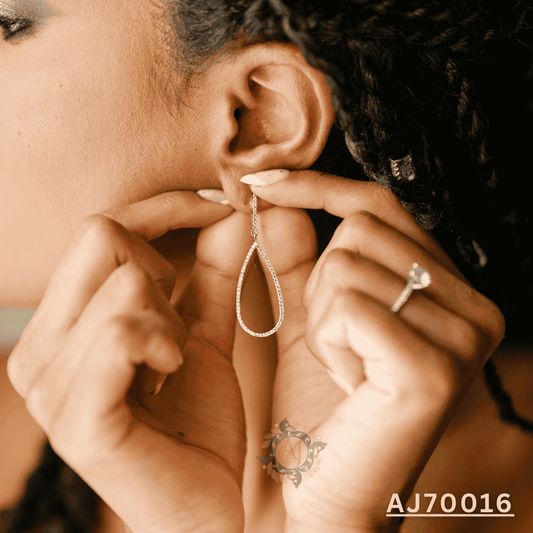 Teardrop Radiance Diamond Earrings by Anirudh Jewels