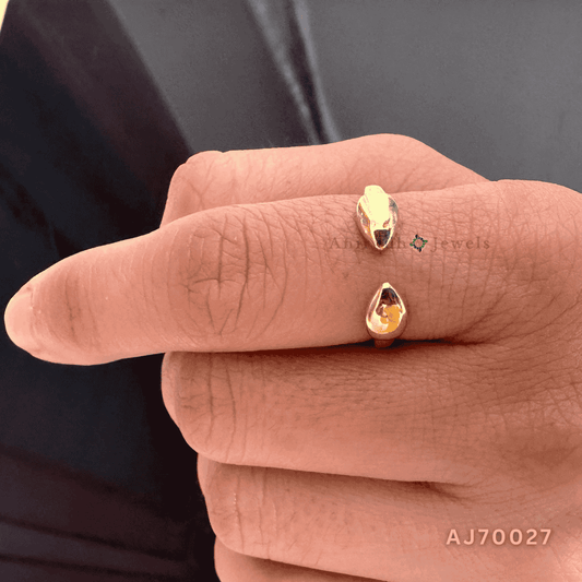 Golden Dew Adjustable Ring By Anirudh Jewels