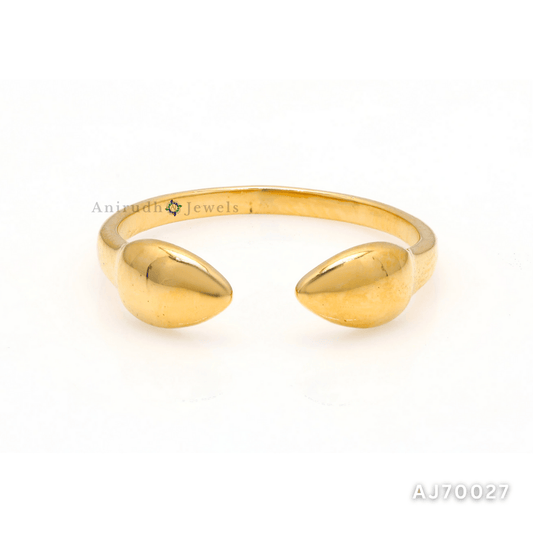 Golden Dew Adjustable Ring By Anirudh Jewels