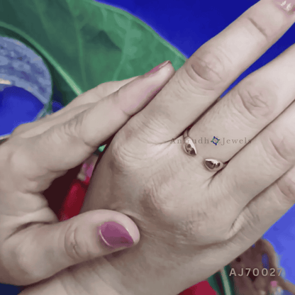 Golden Dew Adjustable Ring By Anirudh Jewels