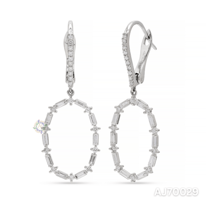 Oval Radiance Baguette Earrings By Anirudh Jewels