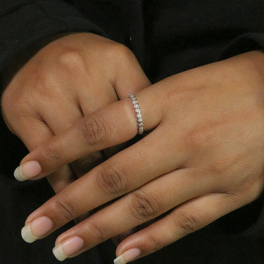 Diamond Eternity Band Gold Ring - Anirudh Jewels