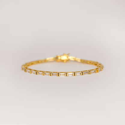 Baguette Statement Diamond Tennis Bracelet
