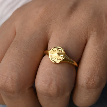 Yellow Gold Organic Petal/Flower Motif Ring