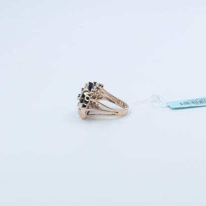 CVD Diamond & Royal Blue Cocktail Ring