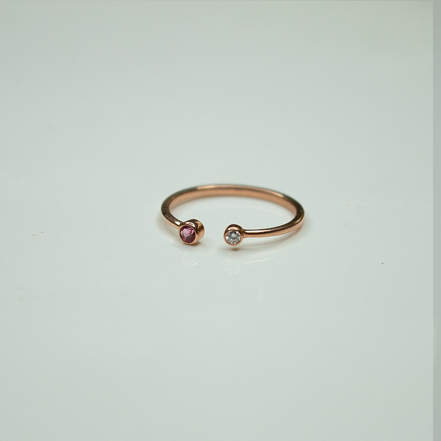 Delicate Tourmaline and Diamond Ring in Gold | Minimalist Fine Jewelry by Anirudh Jewels