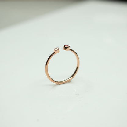 Delicate Tourmaline and Diamond Ring in Gold | Minimalist Fine Jewelry by Anirudh Jewels