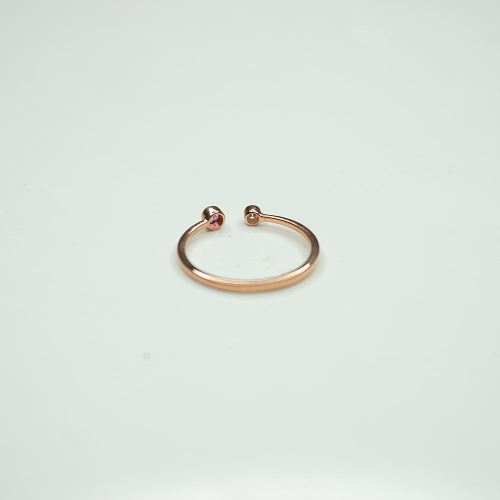 Delicate Tourmaline and Diamond Ring in Gold | Minimalist Fine Jewelry by Anirudh Jewels