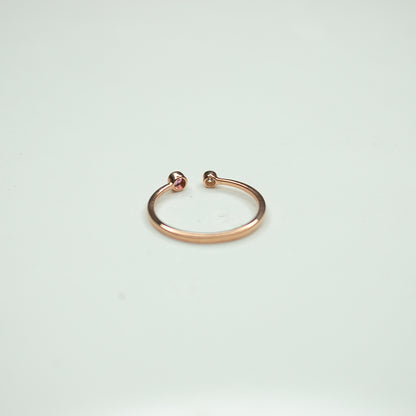 Delicate Tourmaline and Diamond Ring in Gold | Minimalist Fine Jewelry by Anirudh Jewels