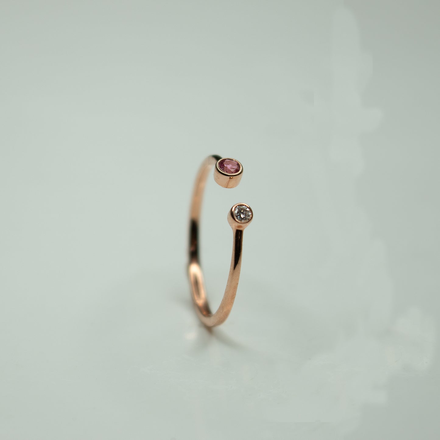 Delicate Tourmaline and Diamond Ring in Gold | Minimalist Fine Jewelry by Anirudh Jewels