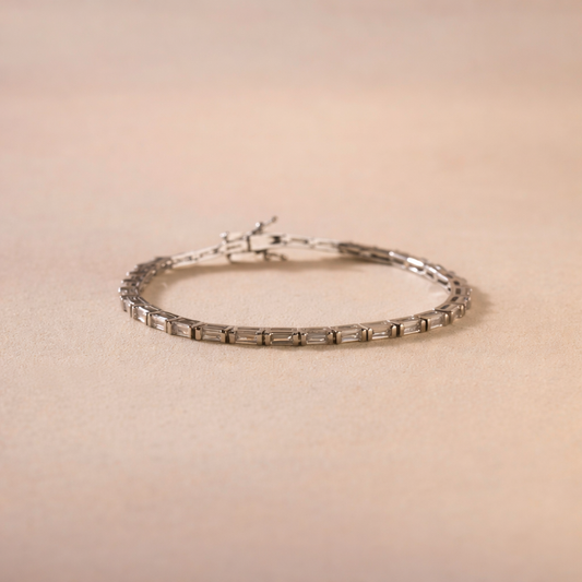Baguette Statement Diamond Tennis Bracelet
