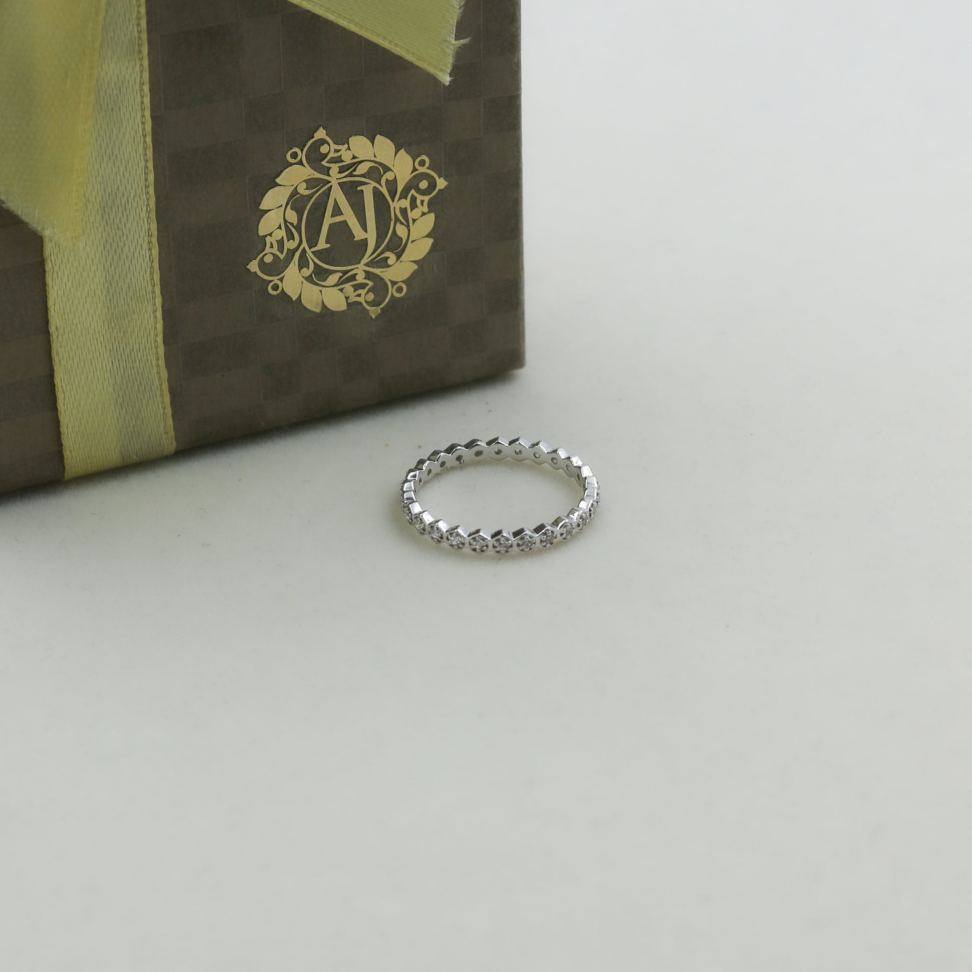 Diamond Eternity Band Gold Ring - Anirudh Jewels