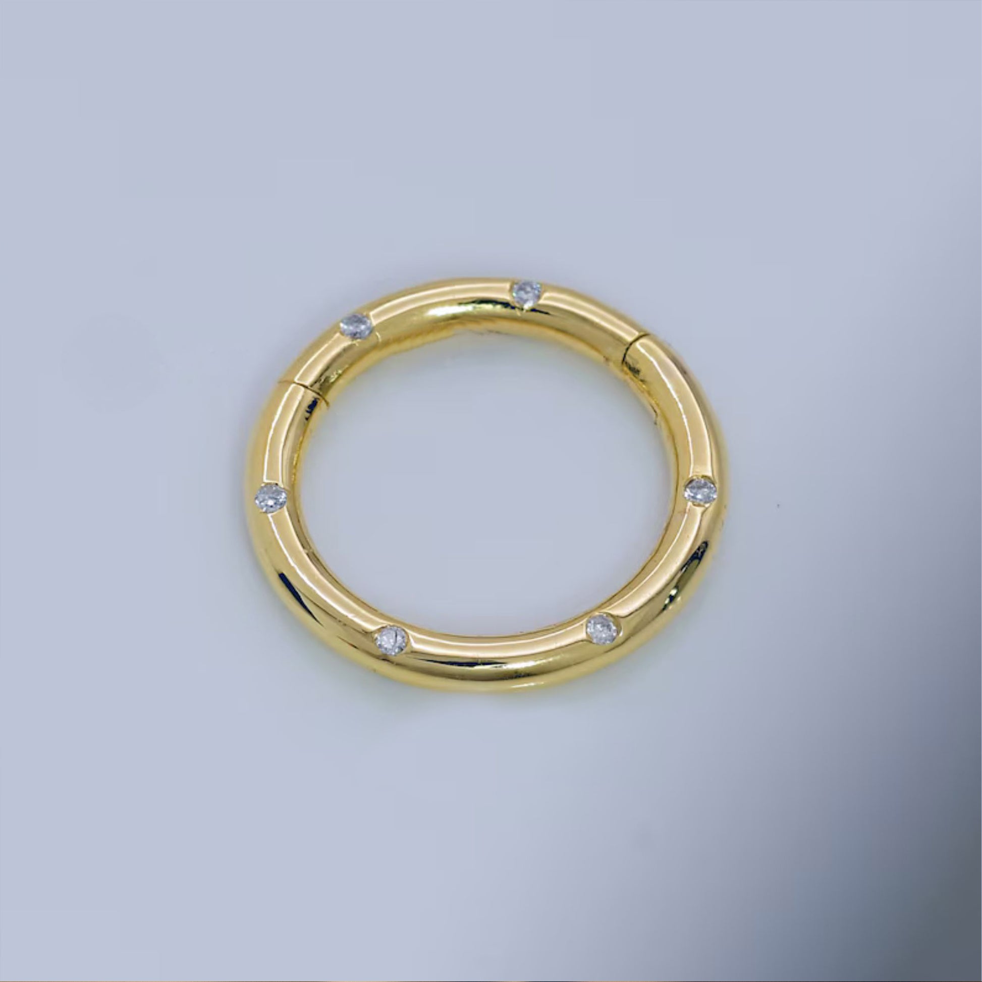 Diamond Circular Gold Lock Pendant – CVD Diamond Round Lock - Anirudh Jewels