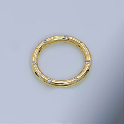 Diamond Circular Gold Lock Pendant – CVD Diamond Round Lock - Anirudh Jewels