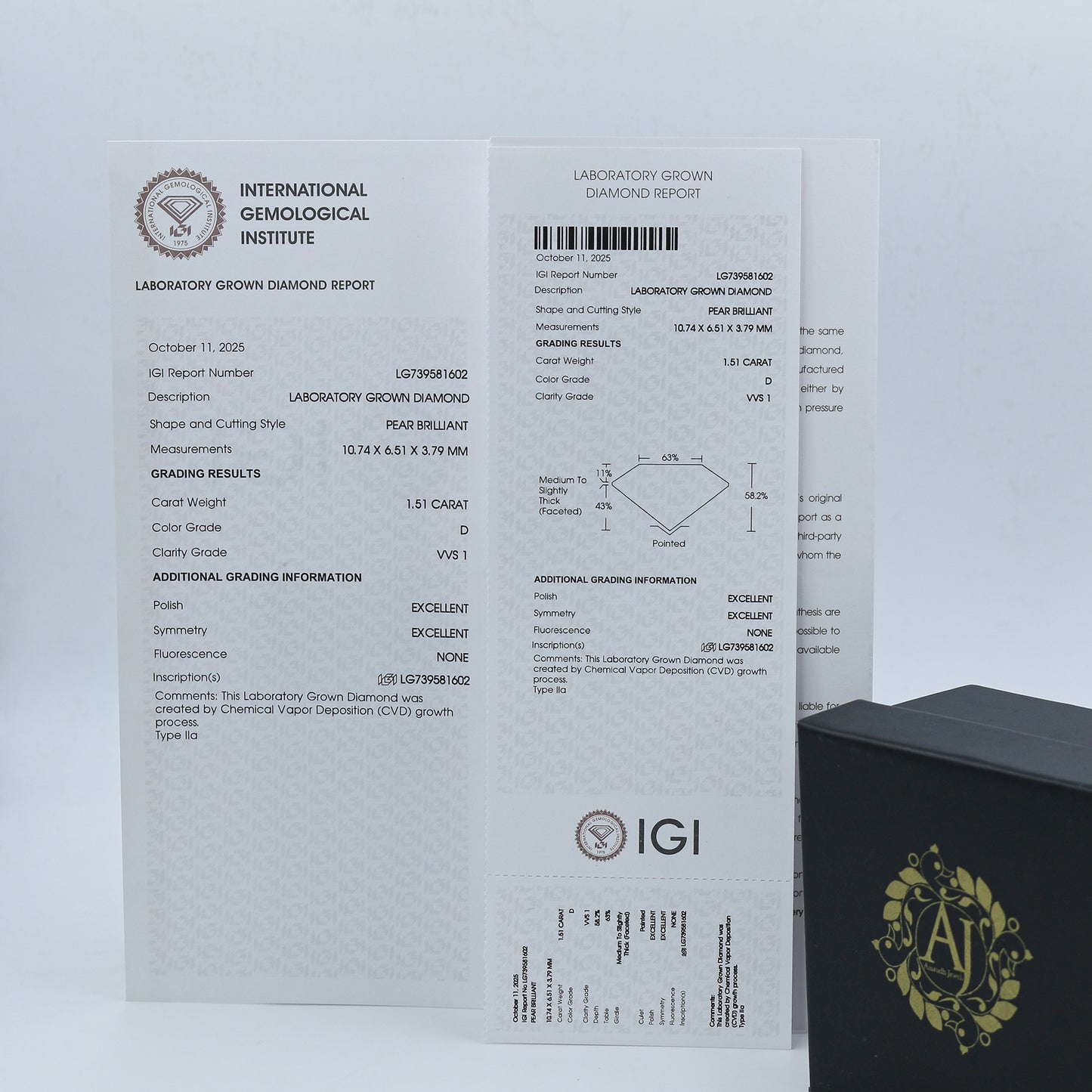 White Gold Emerald and Pear Toi et Moi Diamond Ring