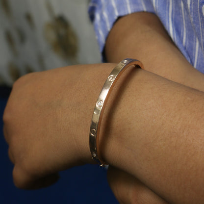 Diamond Gold Bangle for Women – Elegant Luxury Designer Cuff Bracelet - Anirudh Jewels