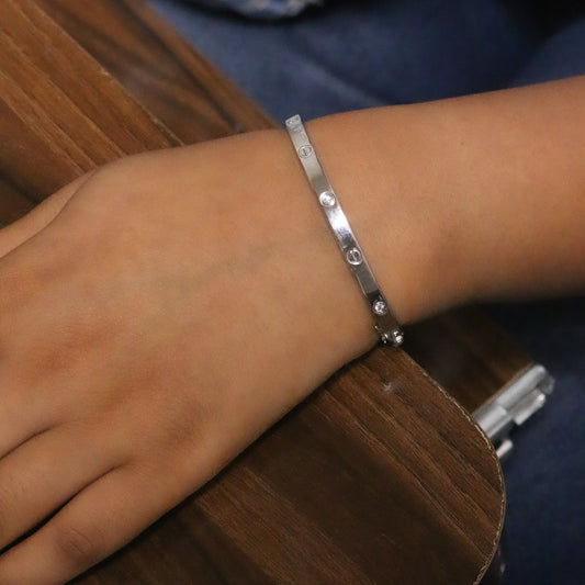 Diamond Gold Bangle for Women – Elegant Luxury Designer Cuff Bracelet - Anirudh Jewels