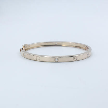 Diamond Gold Bangle for Women – Elegant Luxury Designer Cuff Bracelet - Anirudh Jewels