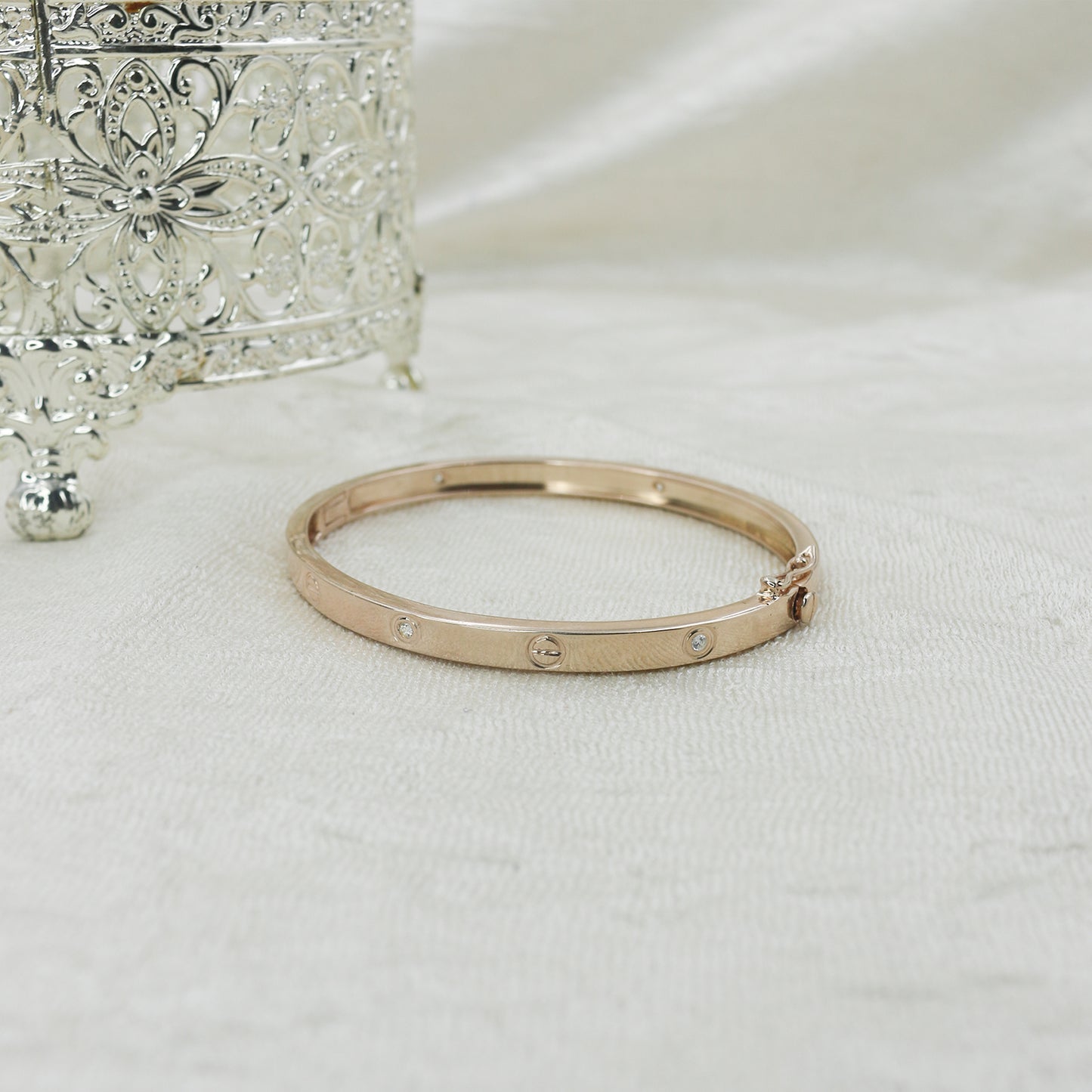 Diamond Gold Bangle for Women – Elegant Luxury Designer Cuff Bracelet - Anirudh Jewels