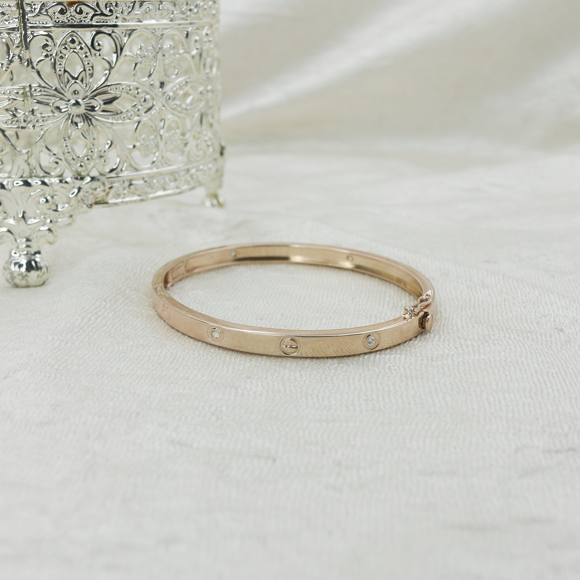 Diamond Gold Bangle for Women – Elegant Luxury Designer Cuff Bracelet - Anirudh Jewels