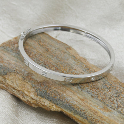 Diamond Gold Bangle for Women – Elegant Luxury Designer Cuff Bracelet - Anirudh Jewels